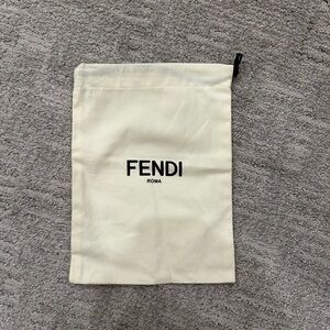 Fendi white small dust bag